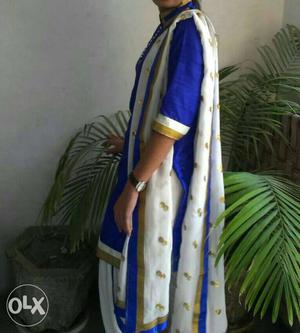 Women's Blue And White Traditional Dress