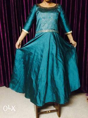 Women's Green Satin Dress