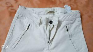 Zara off-white skinny trousers