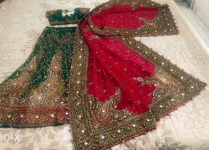 Beautiful Lehnga (Red nd Green colour)in