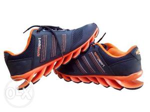 Black And Orange Springsport Running Shoes