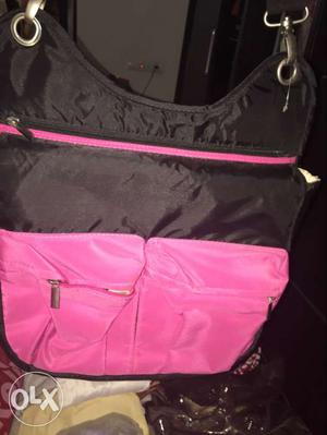 Black And Pink Crossbody Bag