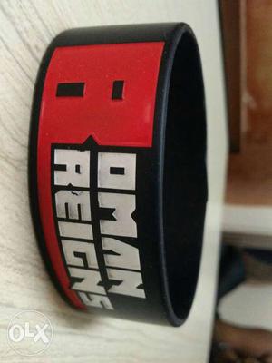 Black And Red Roman Reigns Silicon Band