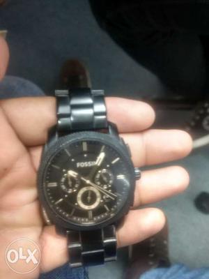Branded Fossil watch black color perfect