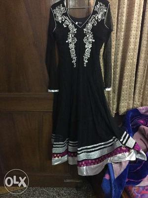 Designer party wear floor suit with dupatta and churidars