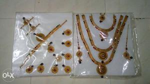 Gold Beaded Jewelry Set