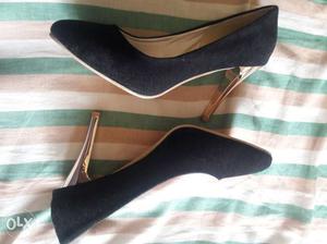 Imported brand new black faux suede size 47