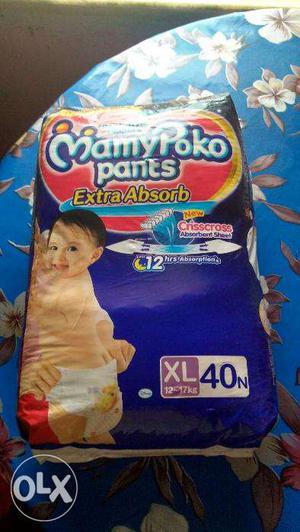 Many poko pant size XL 40 Nos extra absorb. Pant
