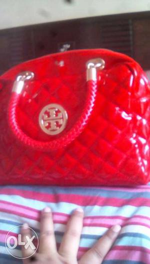 Quilted Red Tory Burch Handbag