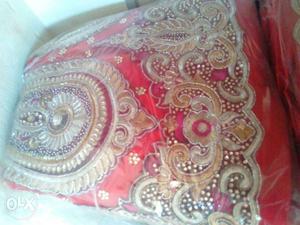 Red And Brown lehanga choli in best price in my shop