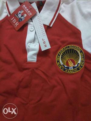 Red And White JBR Polo Shirt
