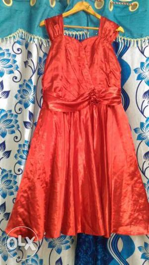 Red frock short length