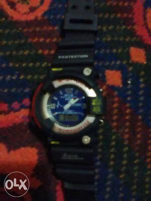 S-shoch blue dial black color watch for boys and