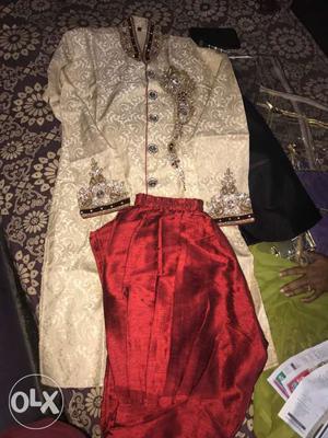 Sharvani and waistcoat for mens and size 38 just
