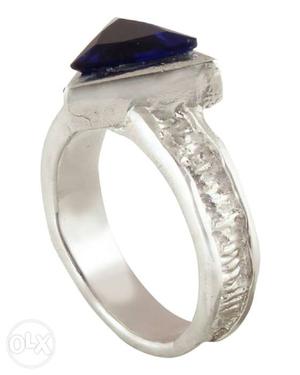 Silver Purple Gemstone Ring
