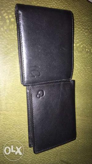 Two Black Leather Wallets