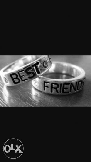 Two Silver Best Friend Rings