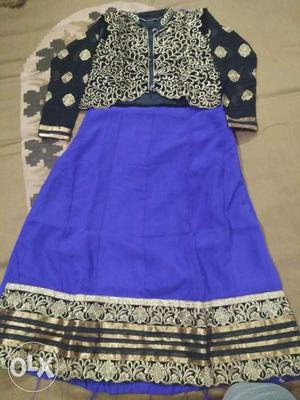 Very good condition kurti with ethnic jacket