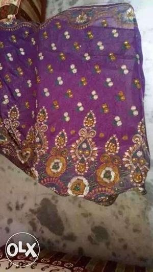 Voilet colours georgett sari with blouse &