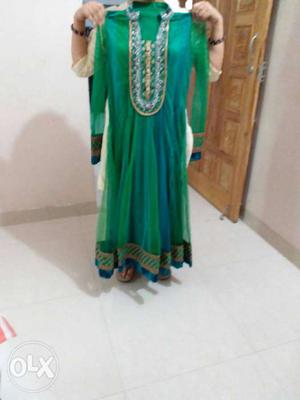 Women's Green Sari Dress