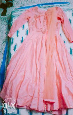 Women's Pink Long Sleeved Dress