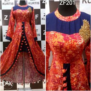 ZF201 zeenat fancy designer kurti