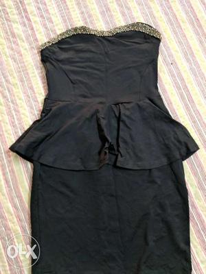 Zara black peplum dress worn once.