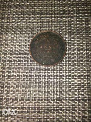 1 Anna  Old Indian coin