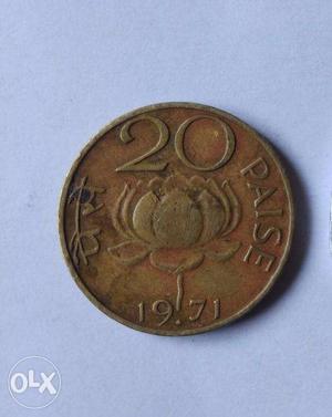 20 Paise Bronze Coin