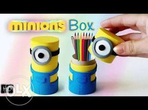 3 minion pen holders All handcrafted