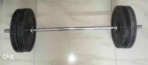 4 feet rod for bisceps and chest plus 42 kg