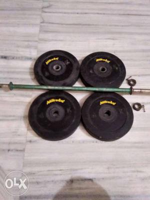 4kg 1plate total16kg weight plate and 1 rod with clip