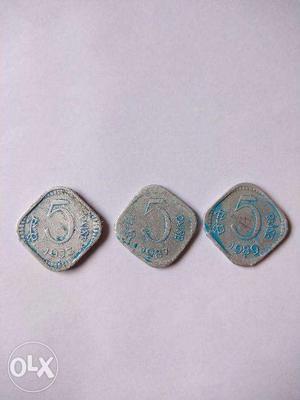 5 Paise Silver Coin