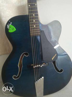 Black And Blue Cutaway Electric Guitar