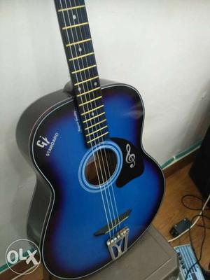 Blue and black Acoustic guitar, This guitar is