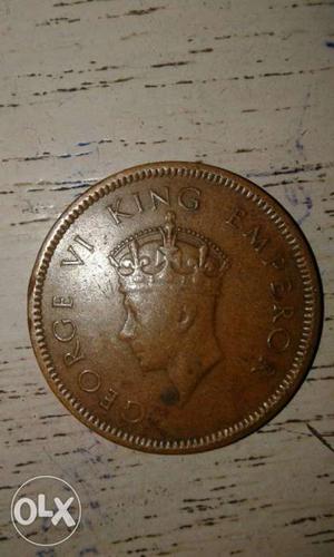 George VI King Emperor  bronze bitish coin