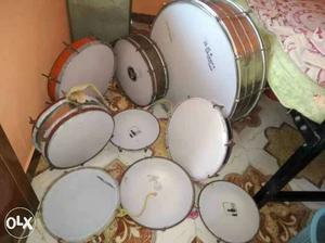 Gold And White Drum Set