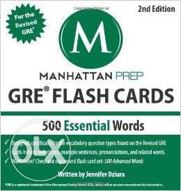 Manhattan Prep 2nd Edition Gre Flash Cards