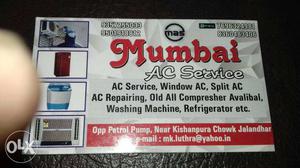 Mumbai AC Service. Sale and purchase also repair