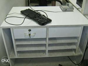 OFFICE TABLE two side lock and key drawers and