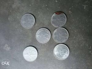 Old 25 paise 6 coins