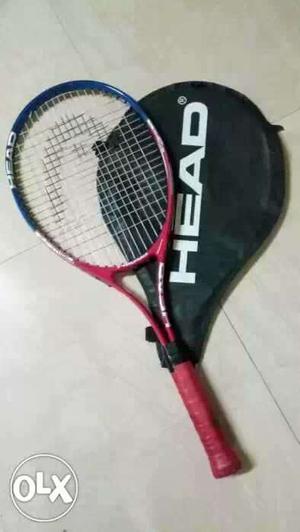 Red And Blue Head Lawn Tennis Racquet With Case