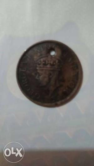 Round Silver George King Vi Coin