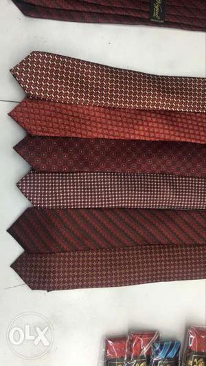 Six Maroon Neckties