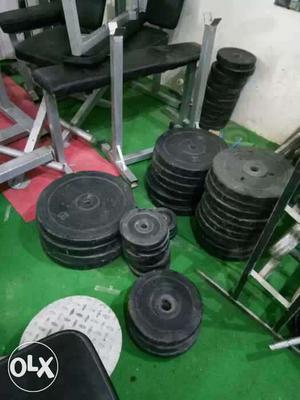 Total iron dumbbles set n 450 kg good quality plaets