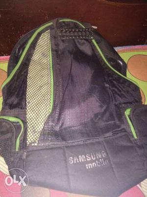 Black And Green Samsung Backpack
