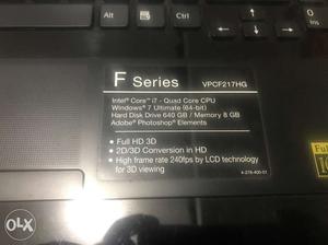 Black F Series Laptop