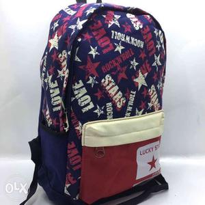 Blue And Red Lucky Star Backpack
