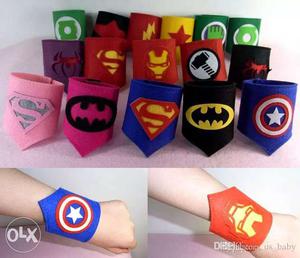 Brand New kids Superhero wristband Superman Batman Spiderman