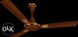 Brown 3 Blades Ceiling Fan